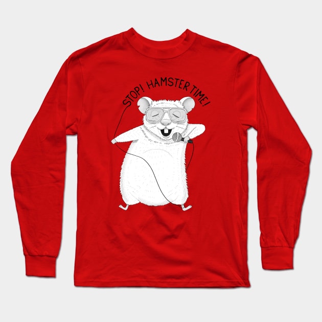 Hamster Time! | Animal Karaoke | Red Long Sleeve T-Shirt by DrawingEggen